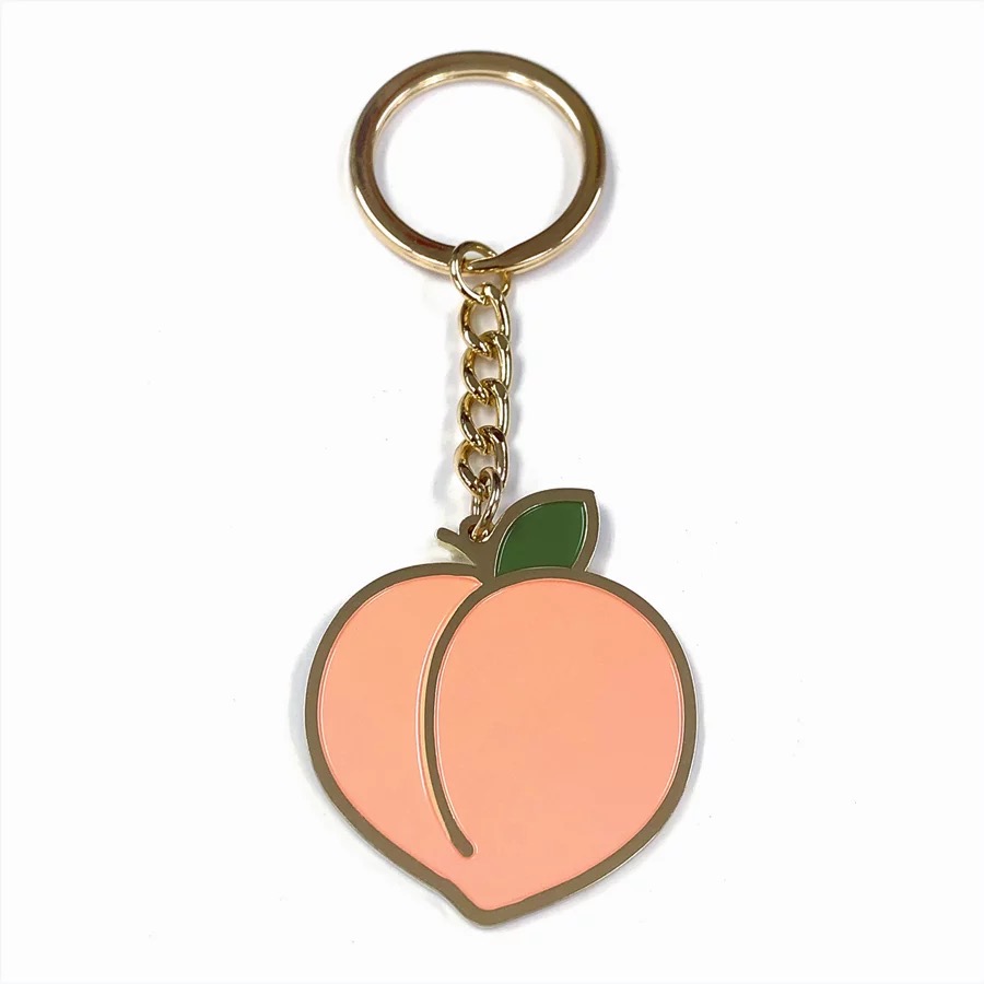 peach-enamel-keychain