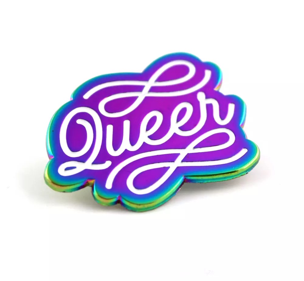 rainbow plated bin badges for clothing