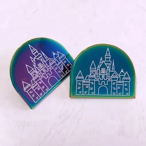 rainbow plated enamel lapel pn badges