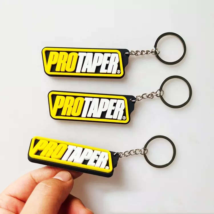 3D lettering soft pvc rubber keyring