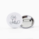 custom printed white button badge supplier