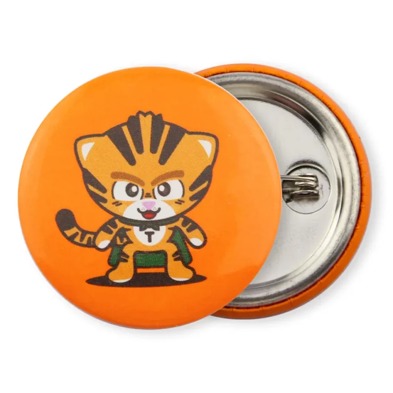 Custom printed button badges orange tiger.jpg_960x960